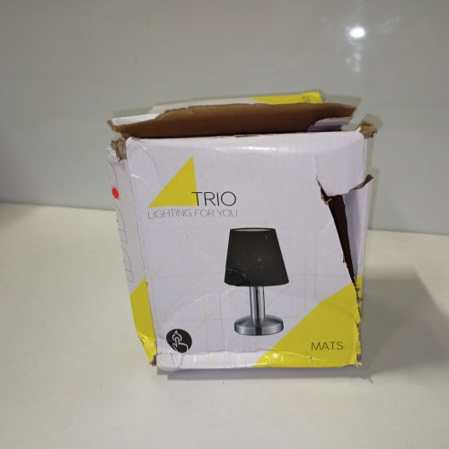 Ecost customer return Trio Leuchten 599600101 Table Lamp, Matte Nickel with Fabric Shade,