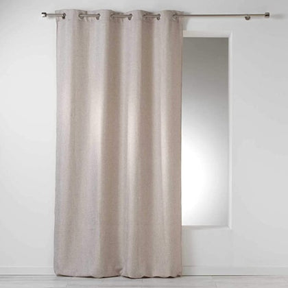 Ecost customer return HOMEA Curtain with Eyelets, Polyester, Linen, 260 x 140 cm