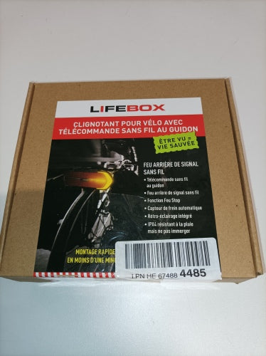 Ecost customer return LifeBox vehicle security LBXCLIGNOVELO turn signal for bicycle, unknown