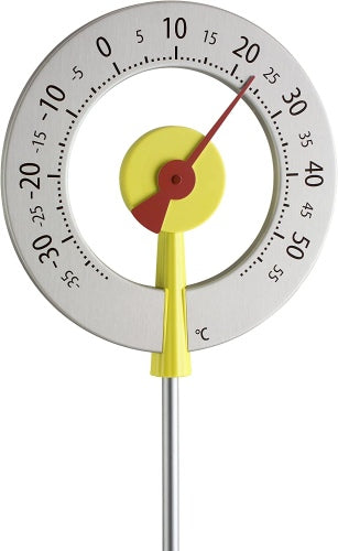 Ecost customer return TFA Dostmann Lollipop Analogue Design Garden Thermometer, Weatherproof with La