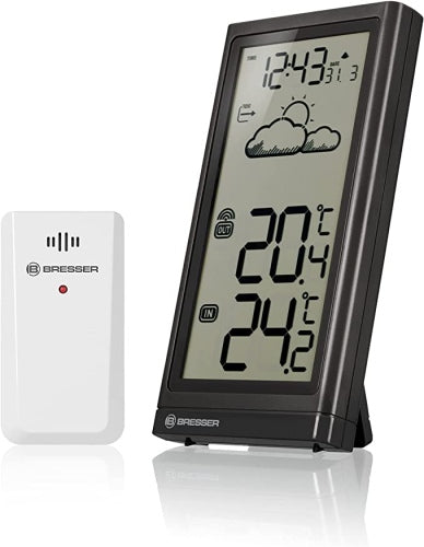 Ecost customer return Bresser weather station radio with outdoor sensor Meteo Temp and date display