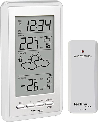 Ecost customer return Technoline WS9130weiß Weather Station with Weather Forecast and Indoor and Out