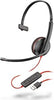 Ecost customer return Plantronics mono headset 'Blackwire C3210' with USBA connection, noise canceli