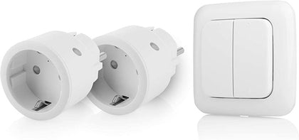 Ecost customer return Smartwares SH499575 Indoor Socket Switch Set with Double Light Switch  Plug &