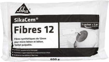 Ecost customer return Sika France S.A.S 546535 Synthetic Fibres for Micro – White, 12 mm