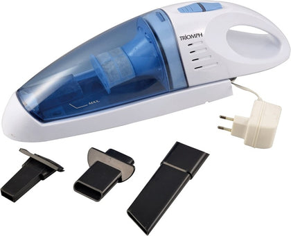 Ecost Customer Return, TRIOMPH Rechargeable ETF942 Wet Vacuum Cleaner with Dust Poolblau/White