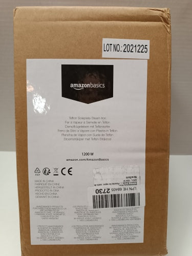 Ecost Customer Return, Amazon Basics Steam iron with Teflon sole, 1200 W