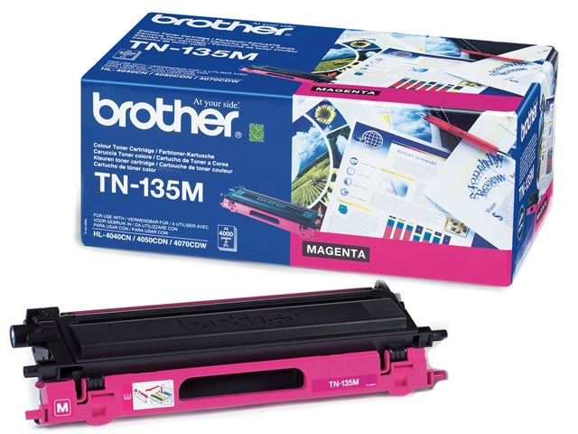 Brother TN-135M (TN135M) Toner Cartridge, Magenta