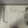 Ecost customer return Hengmei Aluminium HeightAdjustable Bathroom Stool, Shower Aid, Shower Seat for