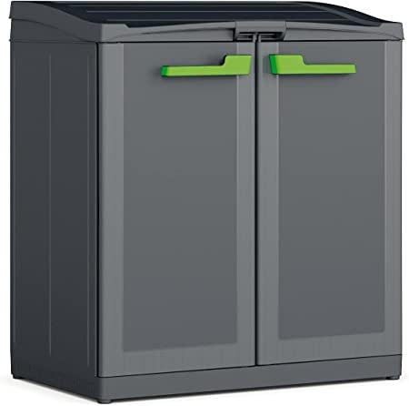 Ecost customer return Kis Plastic cabinet Moby recycling, 1 piece, anthracite grey, 9961200 0708 02