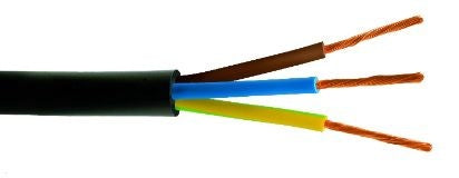 Cable 3x1.5mm² black (multicore, round) BVV-LL