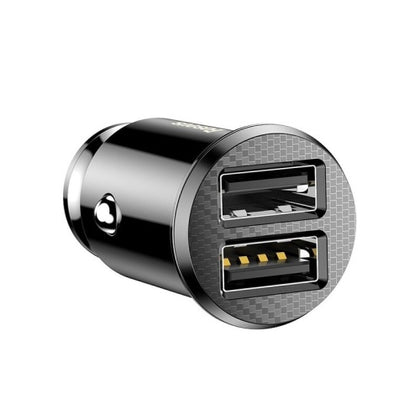 Car charger Baseus Grain (3.1A) with 2 USB connectors black CCALL-ML01