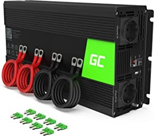 Ecost customer return Green Cell® 2000 W / 4000 W 12 V to 230 V Pure Sine Volt Car Voltage Converter