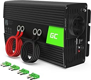 Ecost customer return Green Cell® 1000 W / 2000 W 12 V to 230 V Pure Sine Volt Car Voltage Converter