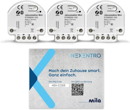 Ecost customer return NEXENTRO 57008099 Set of 3 Zigbee 3.0 Roller Shutter Switch with Installation