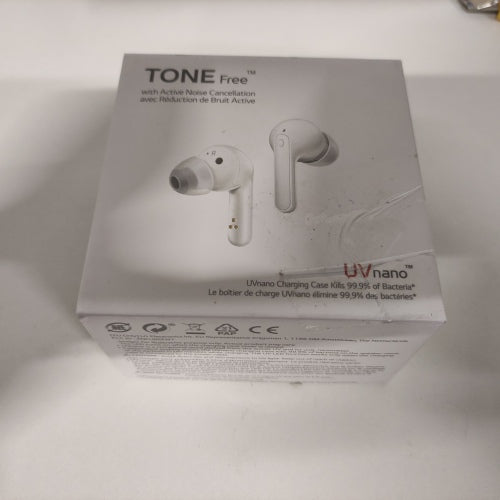 Ecost customer return LG Tone Free HBSFN7 InEar Bluetooth Headphones  White