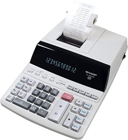 Ecost customer return Sharp Printing Desktop Calculator EL2607PGGYSE (12 Digits, Black, Red, Printin