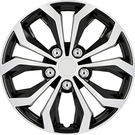 Ecost customer return Cartrend 4 x wheel caps Daytona black / silver 15 inches