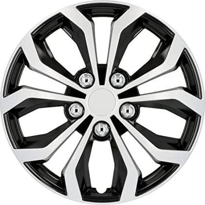 Ecost customer return Cartrend 4 x wheel caps Daytona black / silver 15 inches