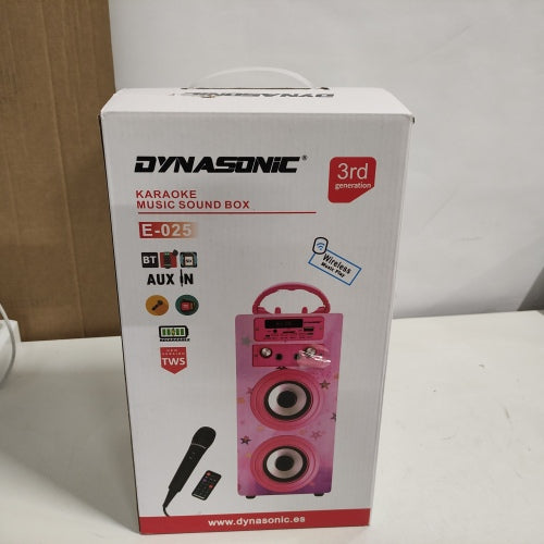 Ecost customer return DYNASONIC Bluetooth Speaker for Children’s Karaoke System, MP3 Player Boxes, B