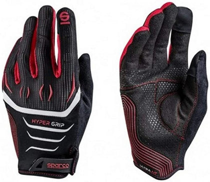 Ecost customer return Sparco 002094NRRS08 Hyper Gloves Size 8 Black / RE