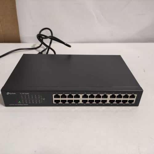 Ecost customer return TPLINK TLSF1024D 24Port 10/100 Mbps Switch, 13inch, 4.8 Gbps Capacity Style