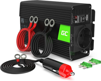 Ecost customer return Green Cell® 300 W / 600 W 12 V to 230 V Sine Wave Volt Car Voltage Converter I