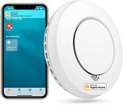 Ecost customer return Meross Smart Smoke Alarm Connected Fire Detector Works with Apple HomeKit Bedr