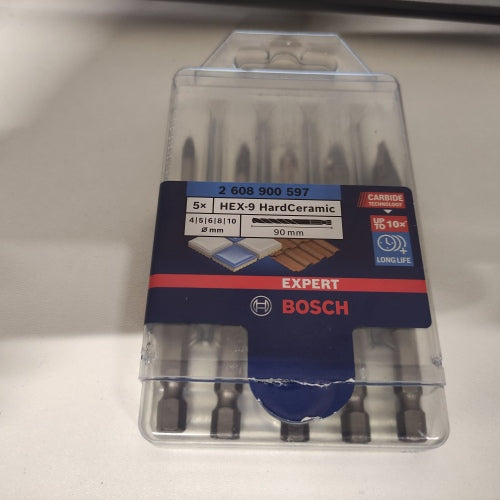 Ecost customer return Bosch Professional 5 x Expert HEX9 HardCeramic Drill Bit for Roof Tiles, Diame