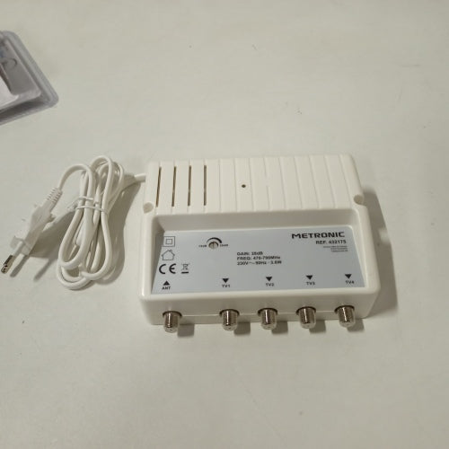 Ecost customer return Metronic 432175 TV Amplifier White