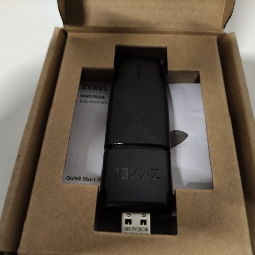 Ecost customer return Zyxel WiFi 6 AX1800 USB Flash Drive  Supports MUMIMO, OFDMA for a lagfree netw
