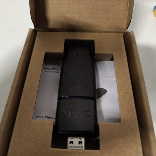 Ecost customer return Zyxel WiFi 6 AX1800 USB Flash Drive  Supports MUMIMO, OFDMA for a lagfree netw