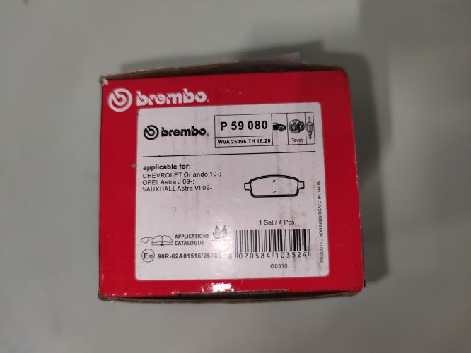 Ecost customer return Brembo P59080 0 Disc Brake Pad  Set of 4