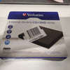Ecost customer return Verbatim External Slimline CD/DVD Writer, USB 2.0, Mobile Drive, Nero Burn & A