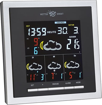 Ecost customer return TFA Dostmann Helios Colour Weather Station, For Indoor And Outdoor Use With Ra