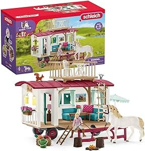 Ecost Customer Return Schleich 42593 Caravan for Secret Club Meetings for Children from 5-12 Years H
