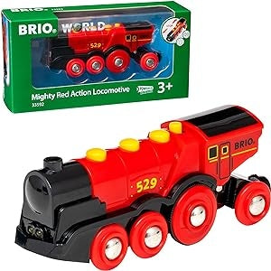 Ecost Customer Return Brio World 33592 Red Lola Electric Lok-Battery locomotive with light & sound-t