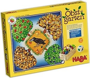 Ecost Customer Return HABA 4170 - Obstgarten Exciting dice game, with 40 fruits made of wood, easy t