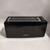 Ecost Customer Return Korona 21044 Schlitz toaster in black and 4 slices toaster with a bun attac