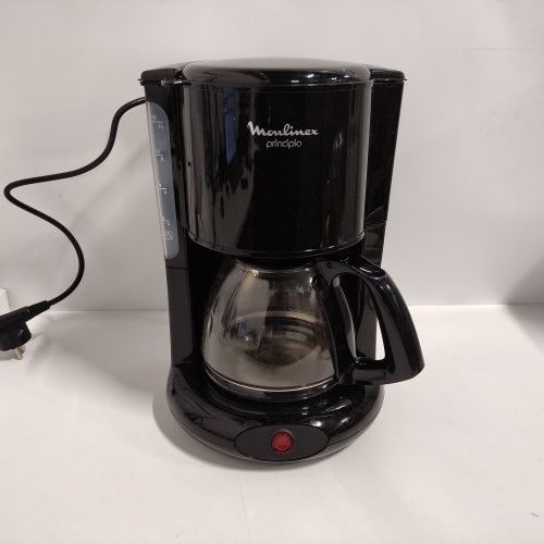 Ecost Customer Return MOULINEX CAFETERIES Filter Principio Noir 10/15 Cups Coffee Machine Coffee