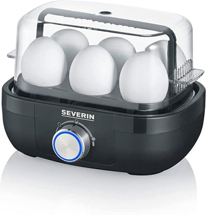 Ecost Customer Return SEVERIN EK 3166 Egg Cooker for 6 Eggs with Electronic Cooking Time Monitori