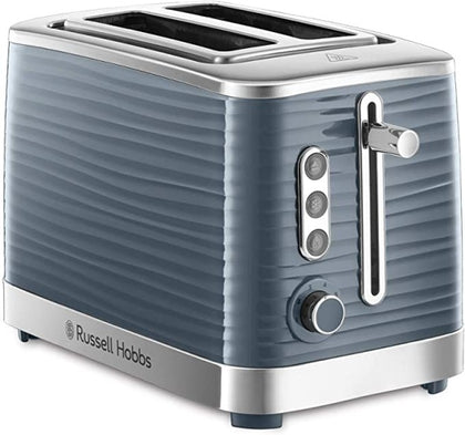 Ecost Customer Return Russell Hobbs Inspire Toaster, Grey, 2 Extra Wide Toast Slots, incl. Bread