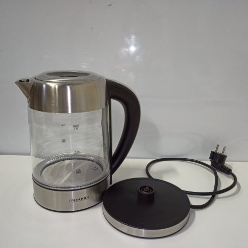 Ecost Customer Return ARENDO - kettle stainless steel glass with temperature setting - 1.7l - adj