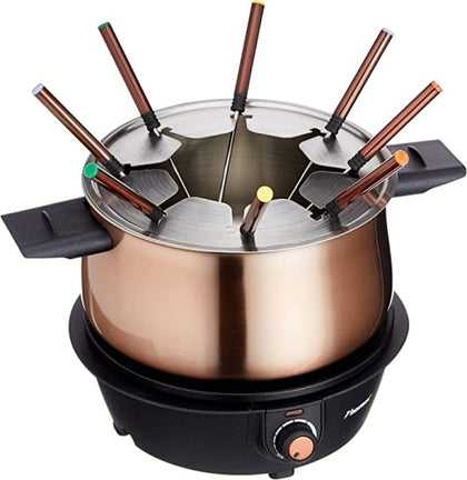 Ecost Customer Return Bestron Electric Fondue Set for up to 8 People, with 8 x Fondue Forks and C