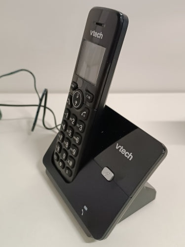 Ecost Customer Return VTech CS2000 Cordless Phone, ECO+ Mode, Landline Phone, Black, Call Lock, H