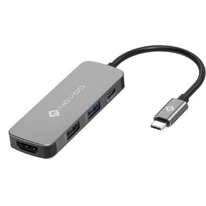 Ecost Customer Return NOVOO Hub USB C HDMI, 4 en 1 Adaptateur USB C vers 4K HDMI, Type-C PD 100W