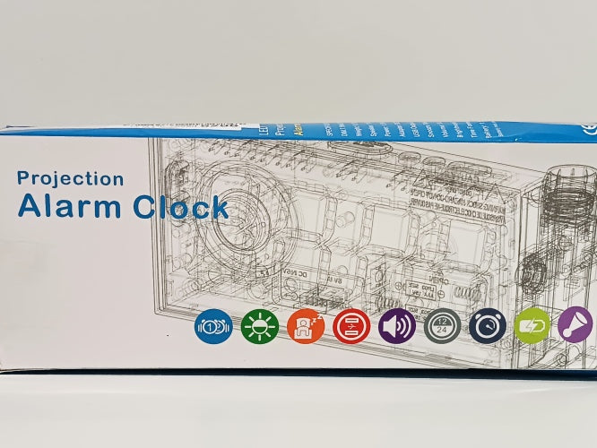 Ecost Customer Return Mesqool Projection Alarm Clock for Bedroom, Digital Alarm Clock with Large