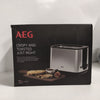 Ecost customer return AEG T313ST Toaster / 7 Browning Levels / Bun Attachment / Stop / Baking / Def