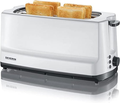 Ecost customer return SEVERIN Automatic Toaster, 2 Long Slots, Up To 4 Bread Slices, 1400 W, AT 223