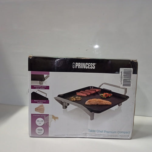 Ecost customer return Princess 103090 Table Chef Premium Compact Square Teppanyaki Mini Grill Plate